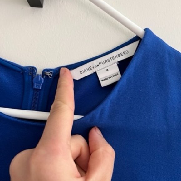 DVF Diane Von Frustenberg Royal Blue Dress (NWT) - Picture 2 of 5